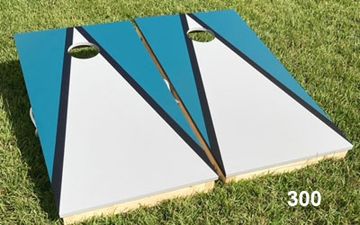 Dark Green and White Cornhole Boards