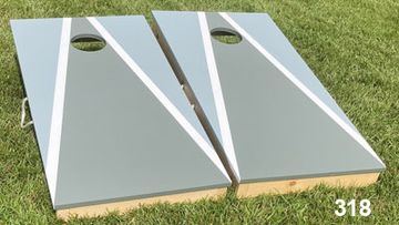 Charcoal and Grey Cornhole Boards