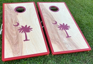 Red Cornhole Boards
