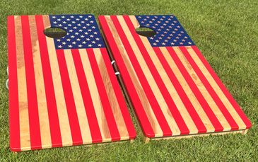 US Flag Cornhole Boards 