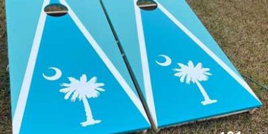 Palmetto Tree & Moon Cornhole Boards
