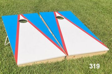 Light Blue and White Cornhole Boards