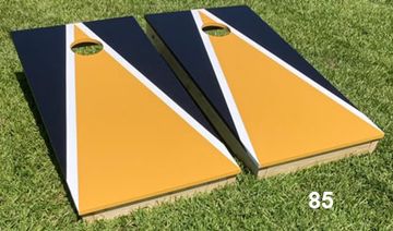 Gold and Black Cornhole Boards