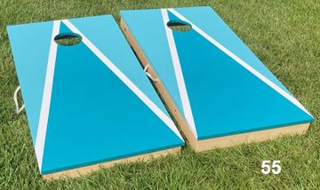 Light and Dark Teal Cornhole Boards