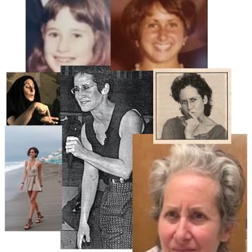Collage of a woman at various ages from childhood to older adulthood.