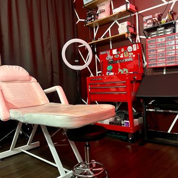Hidden dragon tattoo private studio setup