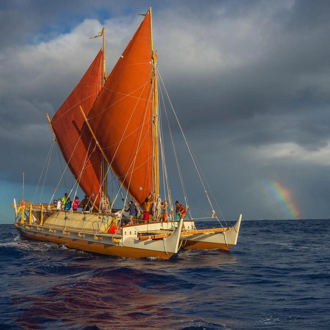 Traditional Polynesian wayfinding vessel representing cultural heritage and navigation