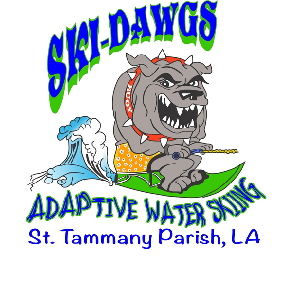 Logo for Ski-Dawgs adaptive water skiing in St. Tammany Parish, LA.