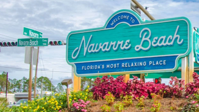 Navarre Beach Welcome Sign