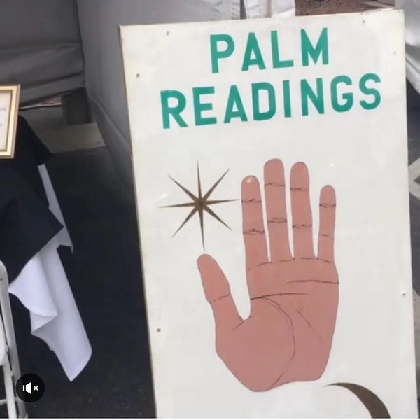 Palm reading at fair
