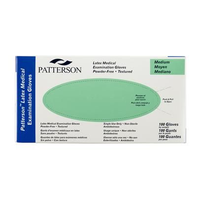 088-4734/008-4742 Patterson® Latex Exam Gloves, Powder Free, 1000 CT