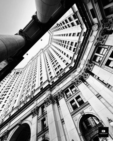 City Hall, Downtown New York City, black and white photograph, urban photography