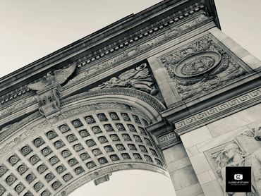 Washington Square Park, black and white photograph