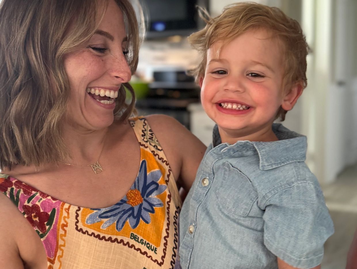 image of the owner of Language for a Lifetime, Paige Wheeler, and her son.