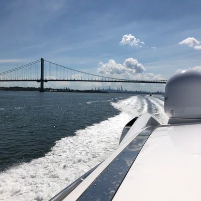 Navigating the East River, NYC.