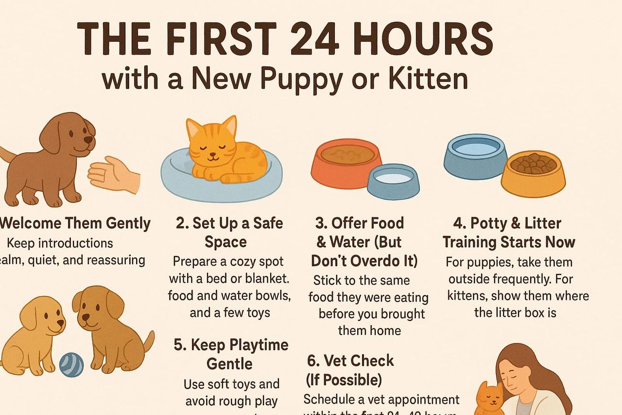The First 24 Hours with a New Puppy or Kitten