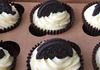 Oreo topped chocolate cupcakes  