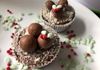 Malteaser topped holly cupcakes 