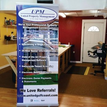Banner for United Property Management advertising their services and referral program.