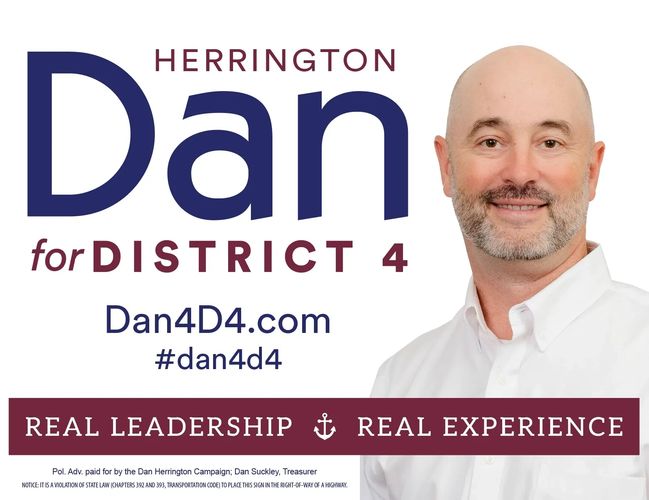 Business professionals networking outdoors with headline space.