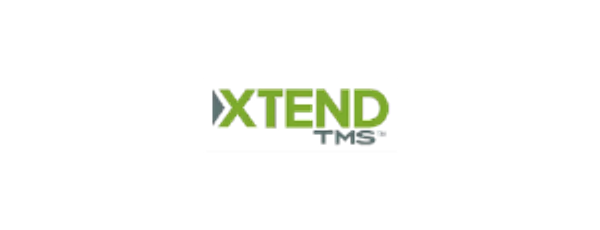 Green and gray logo with the text XTEND TMS in a rectangular outline.