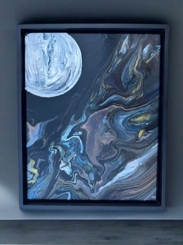 Fluid art 
Contemporary fluid art
Artistic sun design
Textured fluid art
Gifts for them
wedding gifts