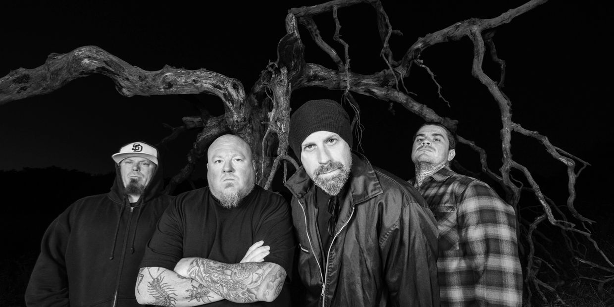 Stretcher band photo. Left to right: Tom Stuart, Joe McGowan, Brian Sheerin and Chris Hartjen