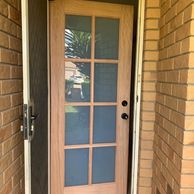 8 lite translucent glass glazed entrance laundry door.