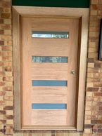 2040x1200mm 4 lite translucent door in frame.