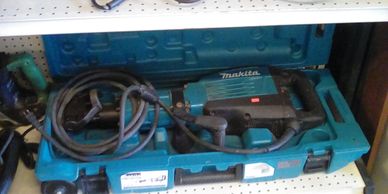 Makita Model HM1307CB Jack Hammer in rare Wheeled Storage Case.        Only 750.00