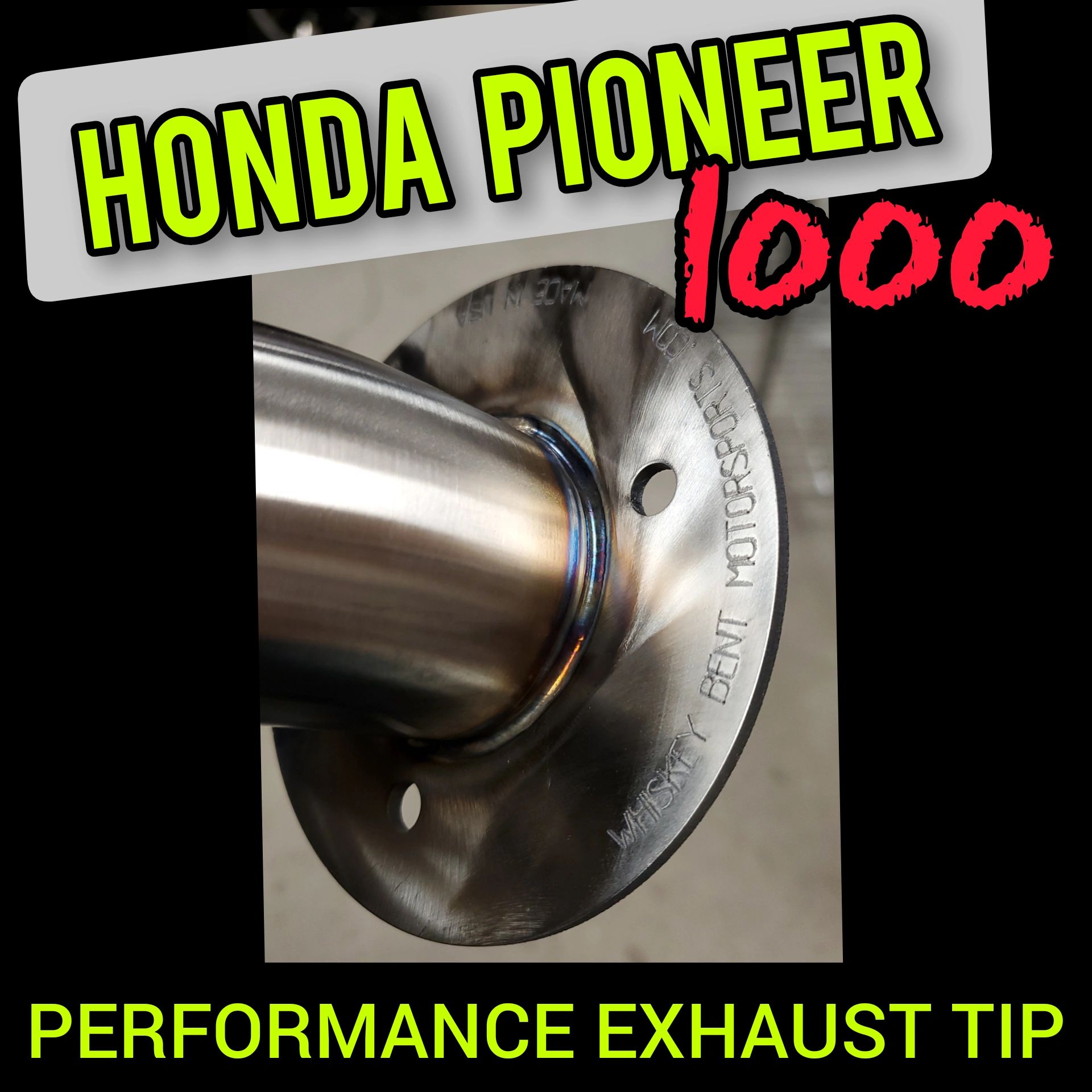 2 Inch Diameter 45 Degree Bend Stainless Steel Exhaust Tip with Spark Screen for Honda pioneer 700 2017-2021 2014-2021 for Honda pioneer 1000 