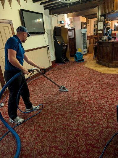 cleaning a pub carpet 