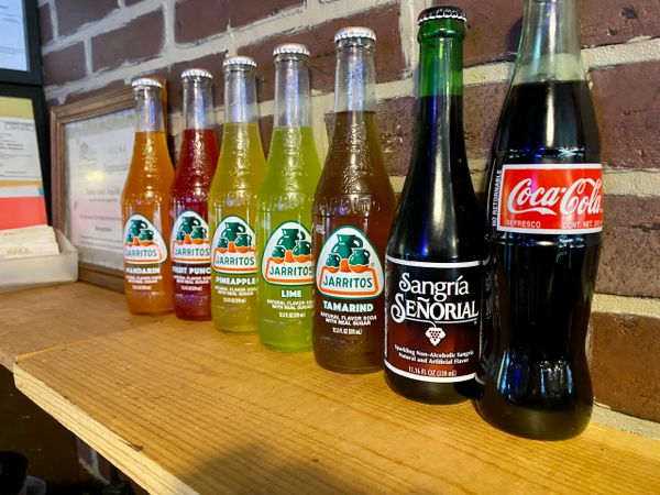 Jarritos Soda, Sangria, and Mexican Coke