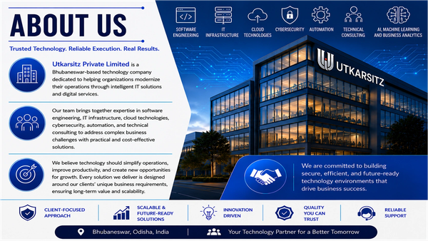 Utkarsitz is a Bhubaneswar technology-driven company committed to helping organizations leverage mod
