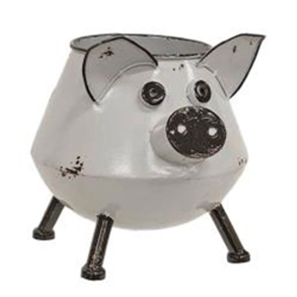 Distressed Planter in the shape of a piggy