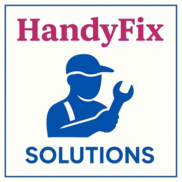 HandyFix Solutions logo with a worker holding a wrench.