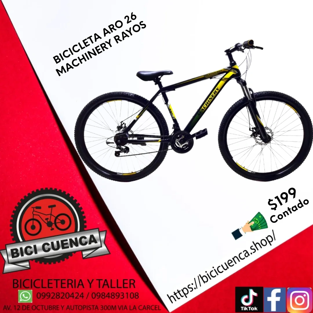 BICICLETA ARO 26 MACHINERY RAYOS