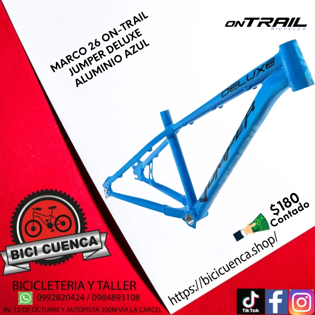 CUADRO 26 ON-TRAIL JUMPER DELUXE ALUMINIO AZUL,ROJO,NEGRRO,CELESTE