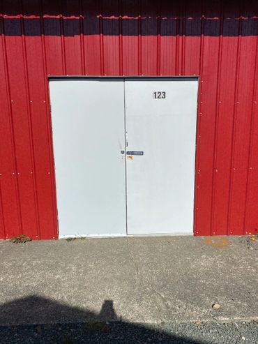 Door to Self Storage unit at AA Storage lot