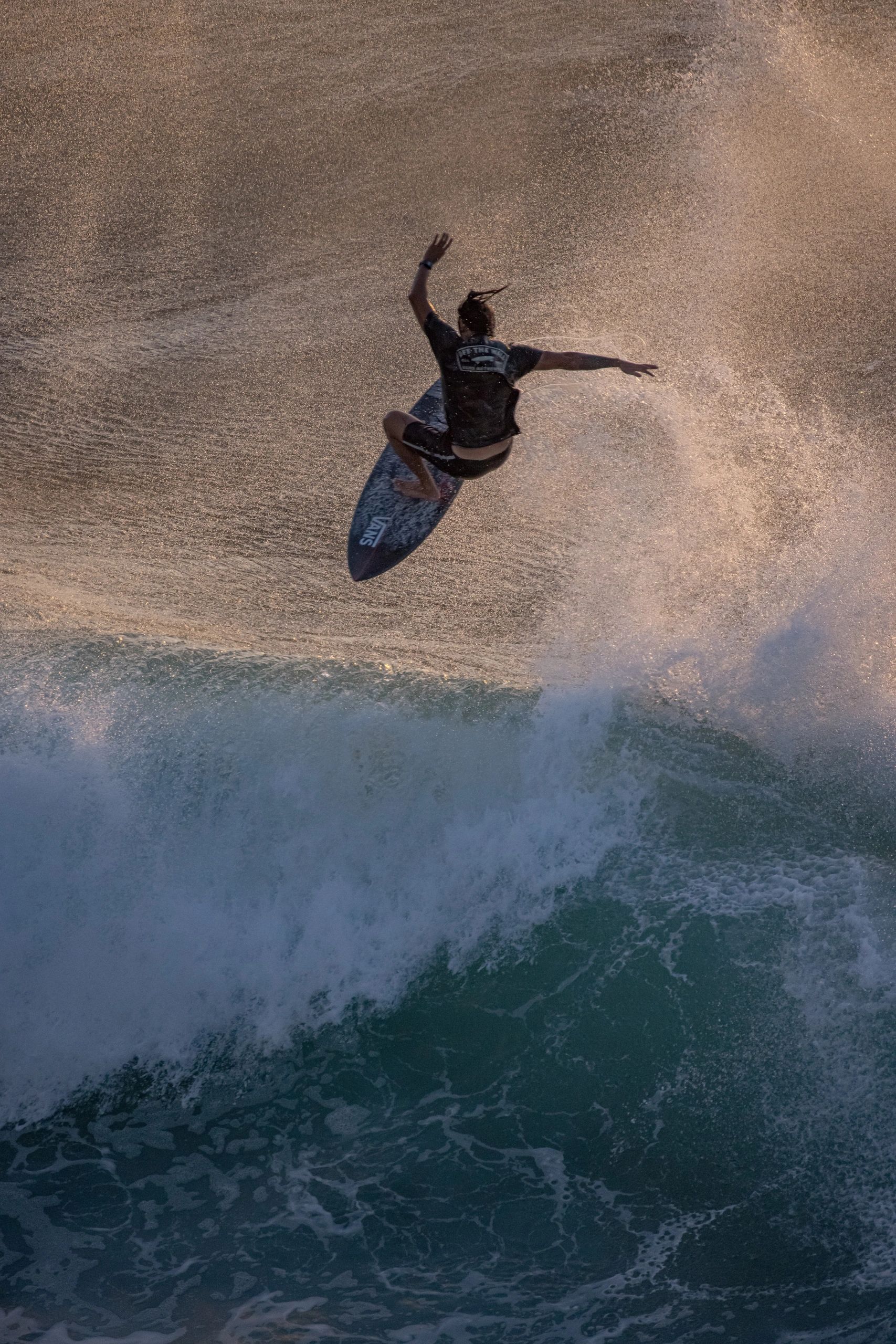 Catching big waves during sunset @ Maui 