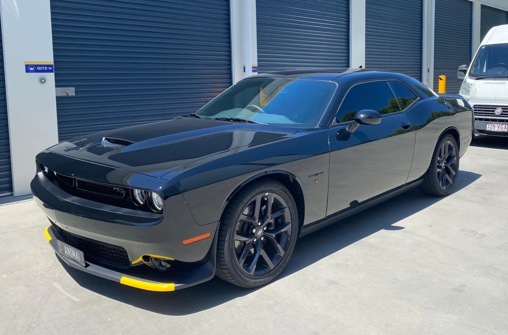 Black Dodge Challenger with ceramic window tint