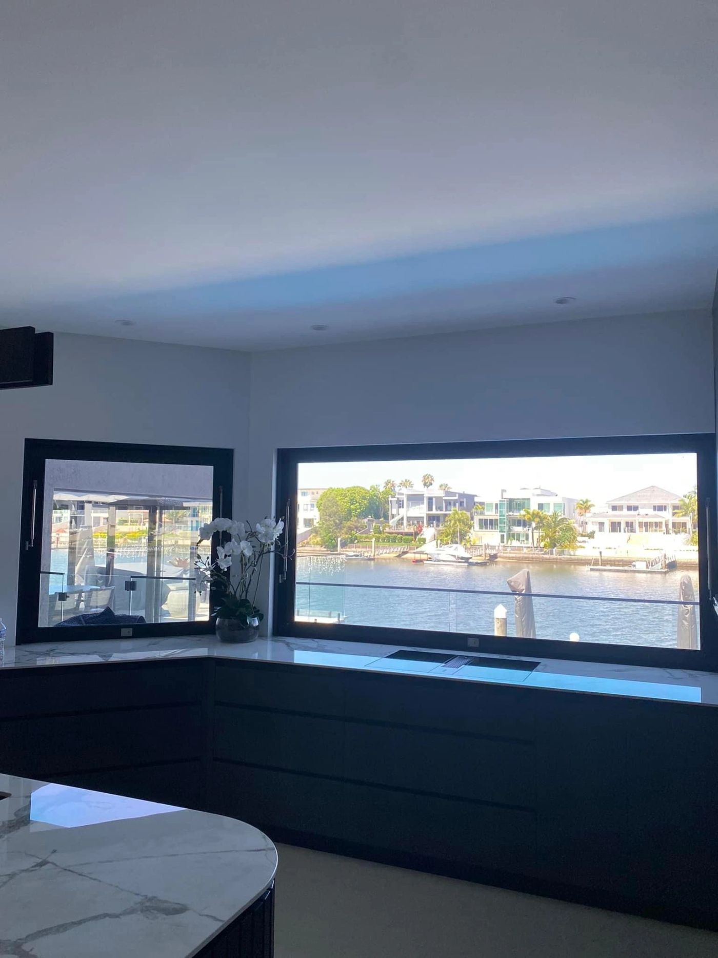 Kitchen window with residential solar control tint