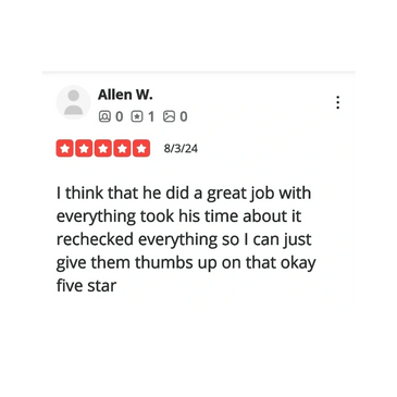 Customer 5 star Reviews
