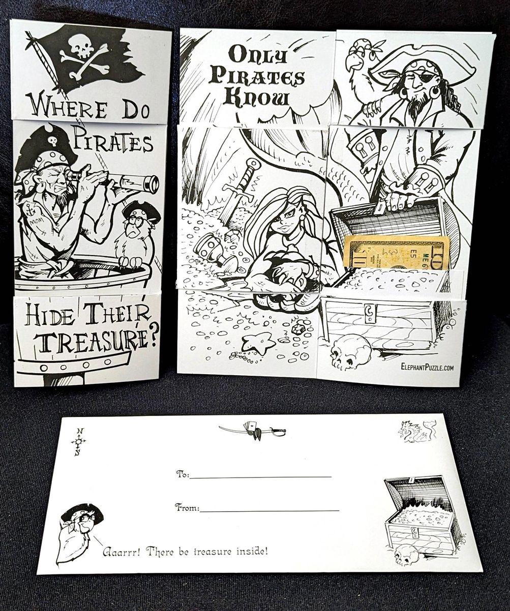 Treasure Map Hidden Gift Puzzle