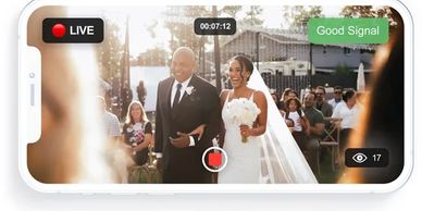 Our live streaming service is the best for your wedding.