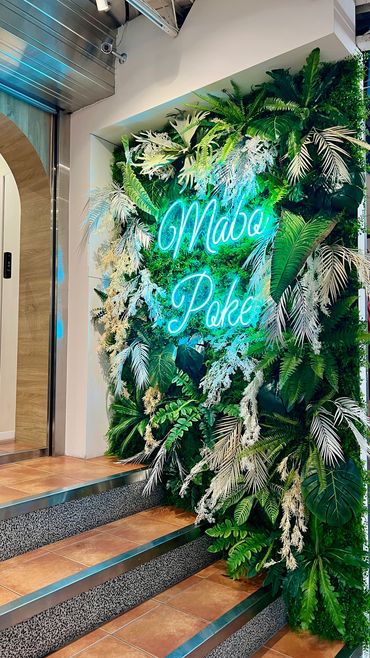 仿真植栽牆，人造植物牆，空間綠化，綠化佈置，軟裝設計，人造造景。