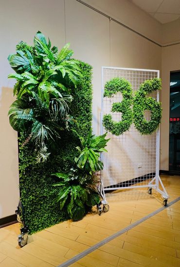 中壢藝術館ESG人造植物牆｜仿真植物牆設計與施工｜花草苑工作室