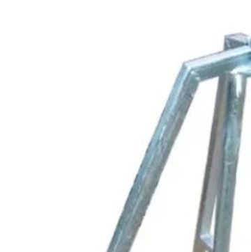 Metal structure with angled components.