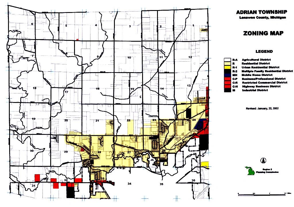 Adrian Charter Township Zoning Map