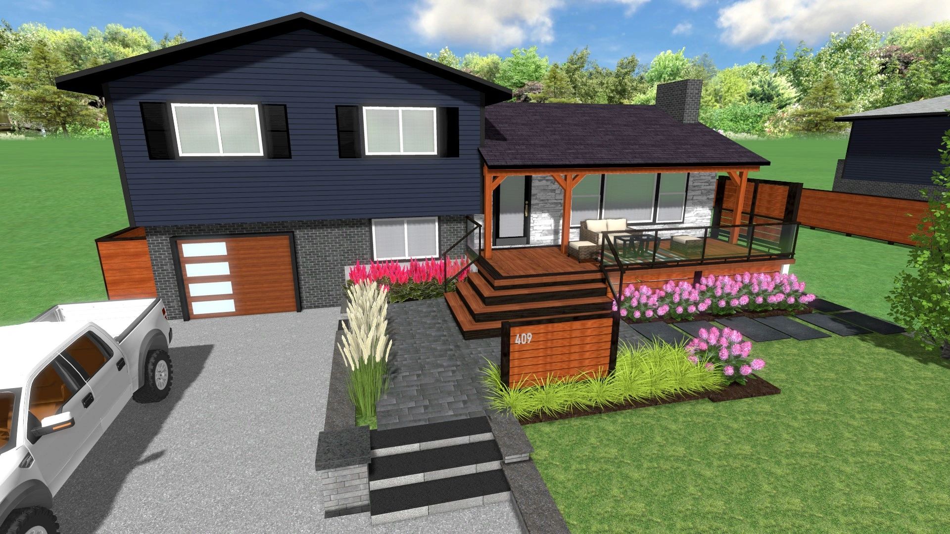 Raised Ranch Landscape Design